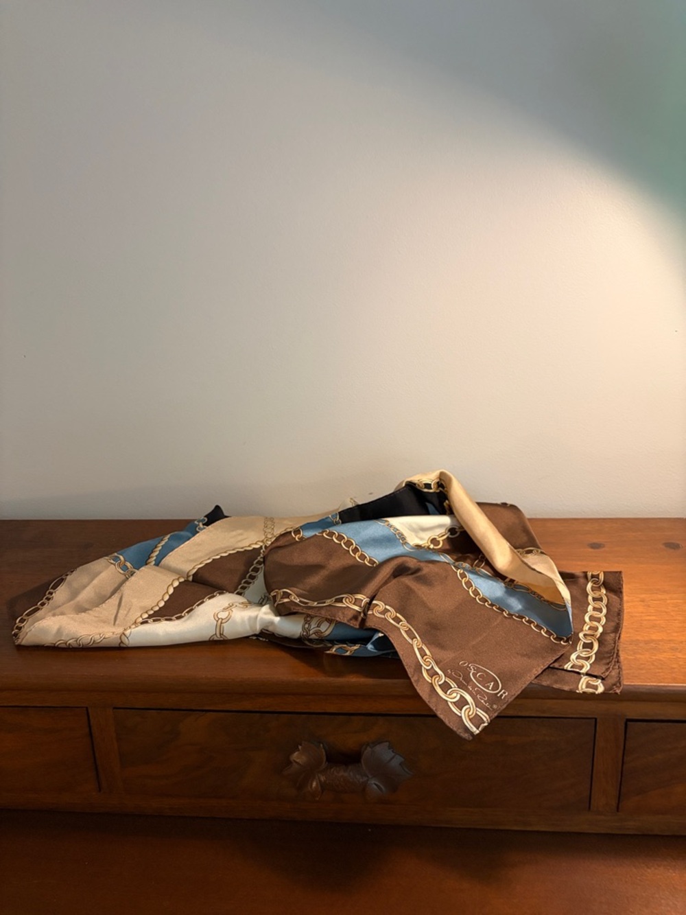 Mid Century NWT Oscar de la Renta silk scarf.